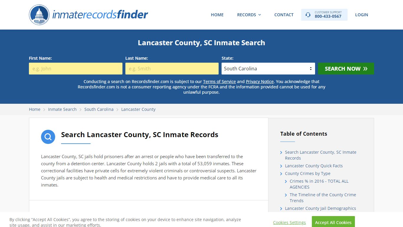 Lancaster County, SC Inmate Lookup & Jail Records Online